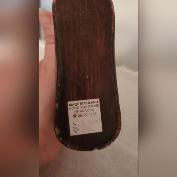 Antique 3 Wise Monkeys Sculpture, Wood and Stone of Krakow - Picture 10 of 10